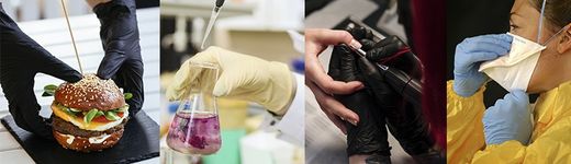 Guantes de nitrilo desechables: Pesos, colores y características