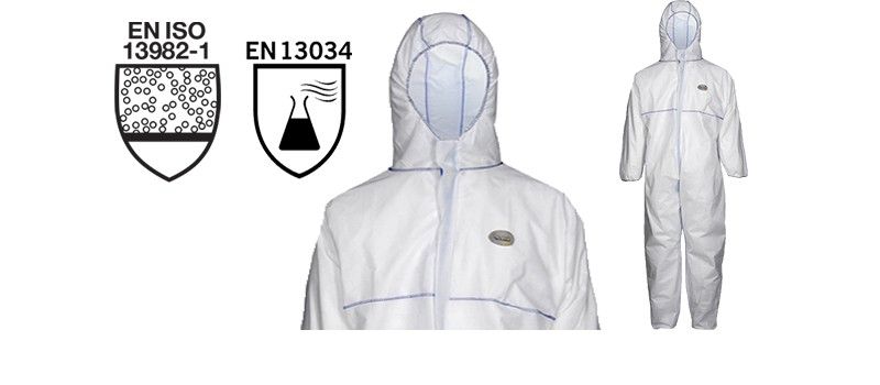 4. Buzo desechable blanco para amianto