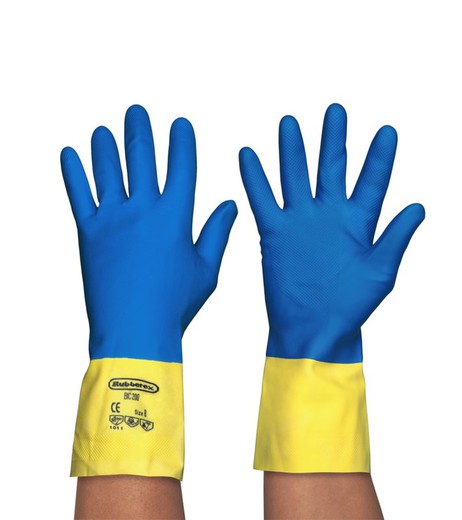 [1 par] Guantes de neopreno y látex bicolor BIC200