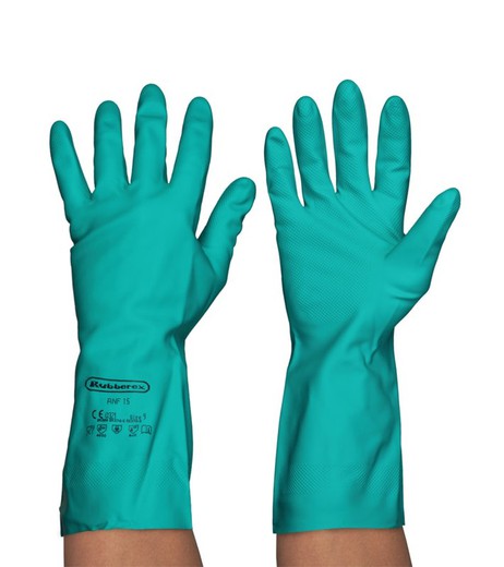 [1pr] Guantes de nitrilo flocado resistentes