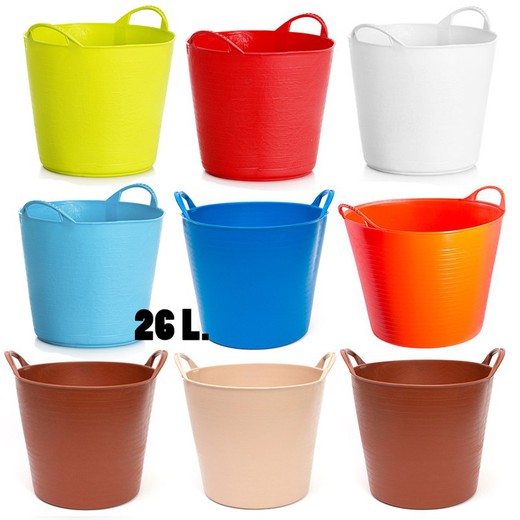 Cabassos de plàstic de 26 litres de colors