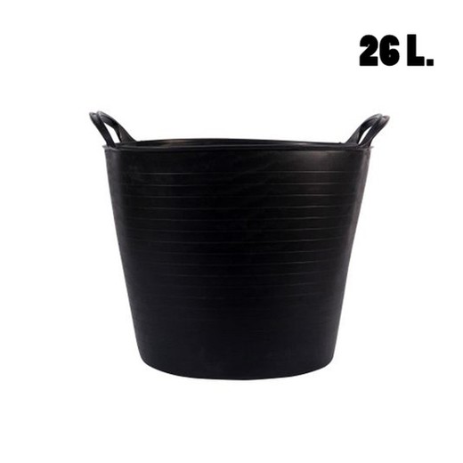 Capacité des paniers en plastique noir 26 litres