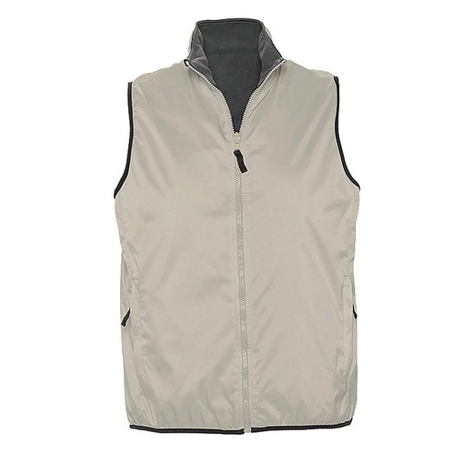 Gilet anti-froid réversible beige