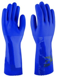 [12 parells] Guants 3L PVC blaus sobre cotó