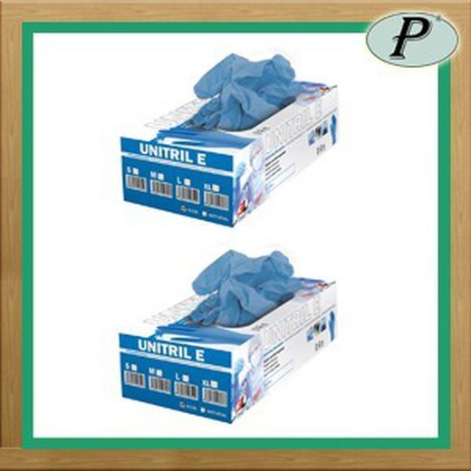 Guantes de nitrilo con polvo desechables - 1 caja