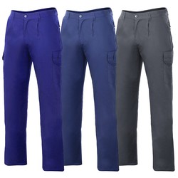 Pantalons de treball blaus de cotó