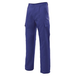 Pantalón de trabajo multibolsillos de pana con pinzas y goma en la cintura