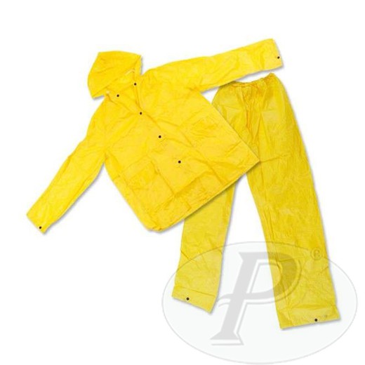 Vestit d'aigua poliester/PVC groc impermeable