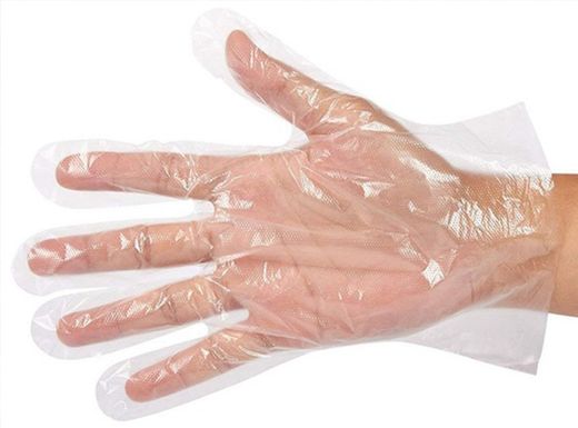 Guantes de plástico desechables