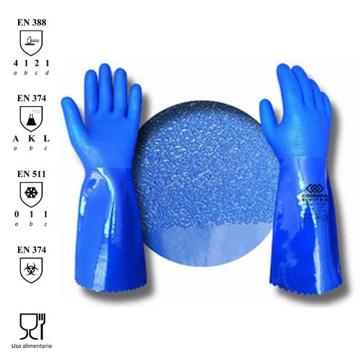 [12 pares] Guantes PVC largos para bajas temperaturas PV-Pro