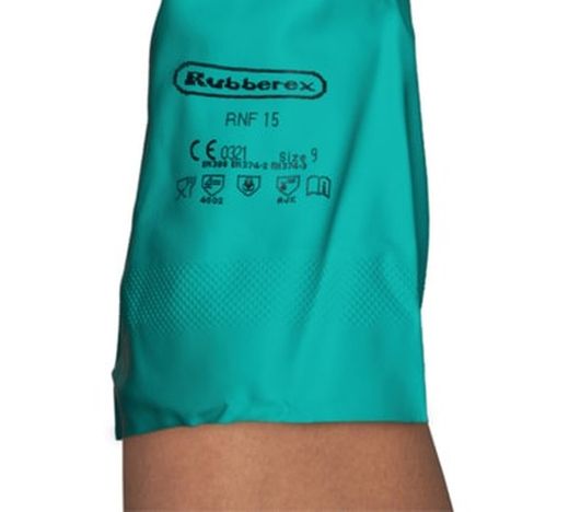 [1pr] Luvas de nitrilo flocado para serviço pesado