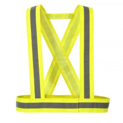 Harnais jaunes avec bandes réfléchissantes