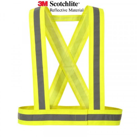 Harnais jaunes avec bandes réfléchissantes