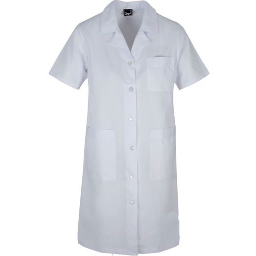 Bata laboral blanca de mániga curta de DONA