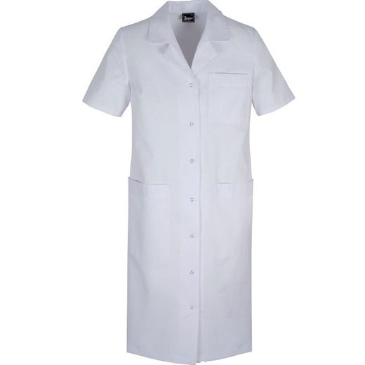 Bata laboral blanca de mániga curta de DONA