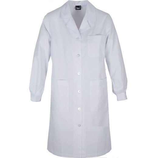 Bata laboral blanca de mániga llarga de DONA