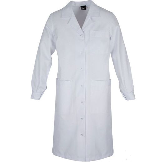 Bata laboral blanca de mániga llarga de DONA