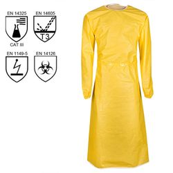 Bata de proteção química 3B - Aprovado EN-14126