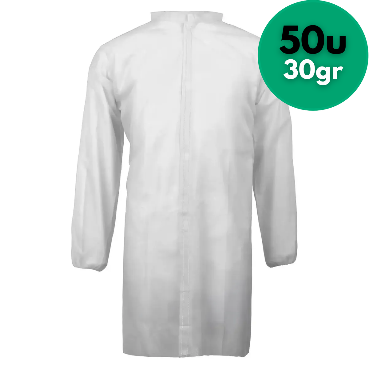 Bata de un solo uso con velcro - 50u