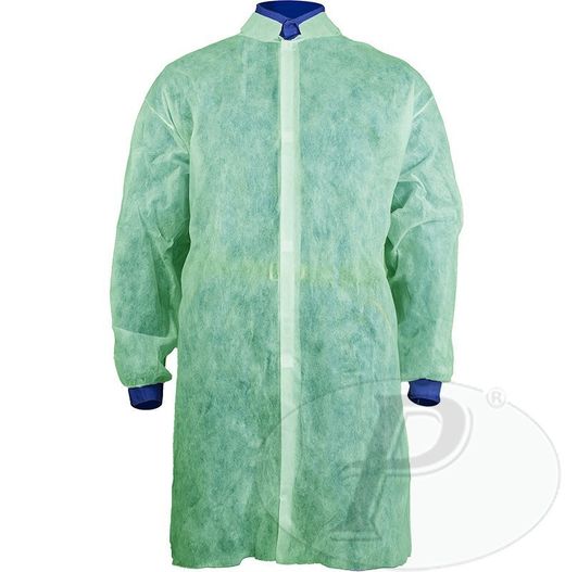 Bata desechable verde de polipropileno - 50u