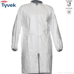 Batas Tyvek blancas de protección química DuPont