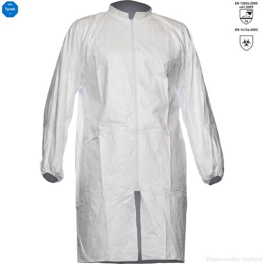 Batas Tyvek blancas de protección química DuPont