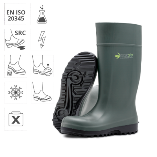 Galochas de segurança para o frio verde oliva Eaglegrip