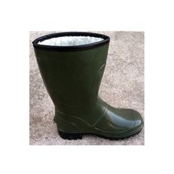 Galochas verdes com forro de shearling