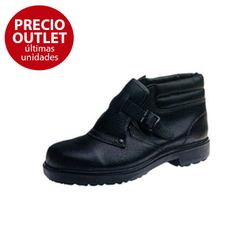 Bottes en cuir noir avec embout et capuchon Thunder