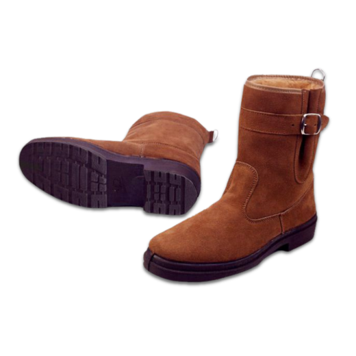 Botas piel serraje forradas con hebilla