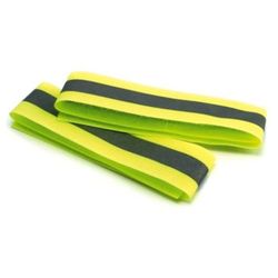 Brassards jaunes avec bandes réfléchissantes