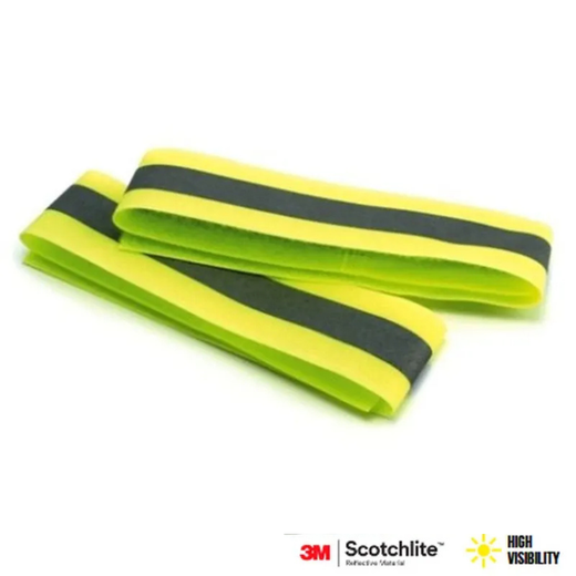 Brassards jaunes avec bandes réfléchissantes