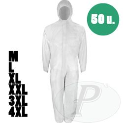 Buzos desechables 3XL y 4XL de polipropileno - 50u