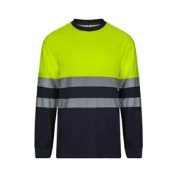 Camisetas bicolor de alta visibilidad en manga larga
