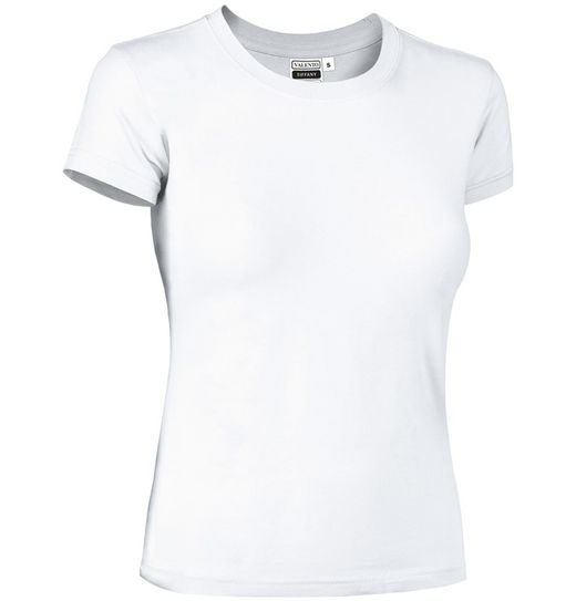 T-shirts de travail pour FEMMES en coton-élasthanne col rond - TIFFANY