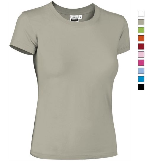 T-shirts de travail pour FEMMES en coton-élasthanne col rond - TIFFANY