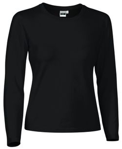 Samarretes de DONA màniga llarga amb coll rodó de cotó-elastà