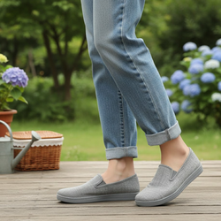 Chaussons crabe gris avec élastique