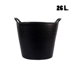 Cestas de plástico preto com capacidade de 26 litros