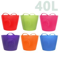 Cestas multicoloridas de 40 litros para alimentos