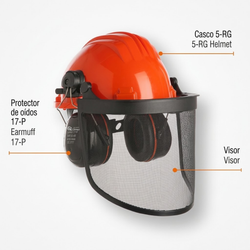 Casque forestier complet Climax 437 avec visière et protection auditive