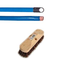 Escova de navio Zapiron + cabo de madeira azul 120 cm