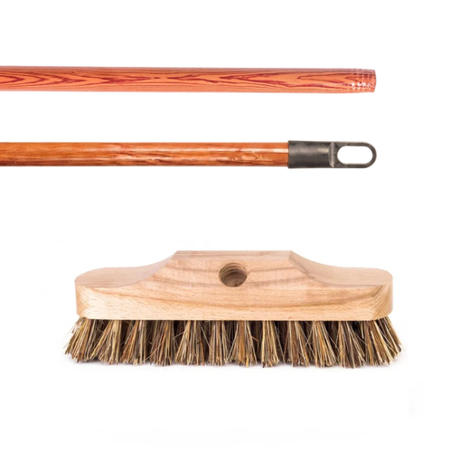 Raspall vaixell Zapiron + mànec de fusta marró 125 cm