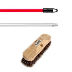 Cepillo buque Zapiron + mango metálico rojo 140 cm