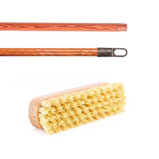 Cepillo mexil + mango de madera marrón 125 cm