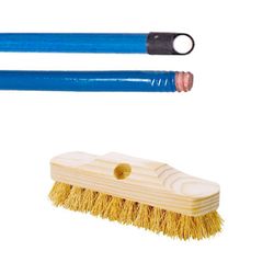 Pincel Zacatón 5x10 + cabo de madeira azul 120 cm