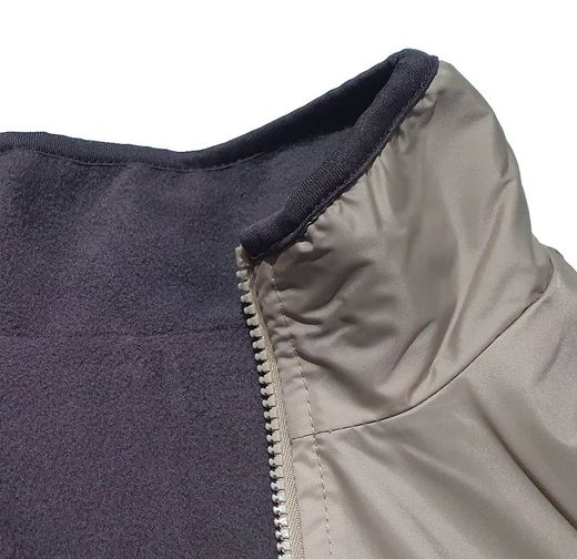 Gilet imperméable anti-froid réversible beige