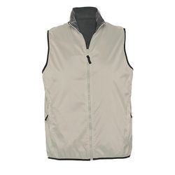 Gilet imperméable anti-froid réversible beige