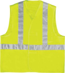 Gilet avec 3 bandes réfléchissantes jaunes