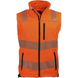 Chaleco impermeable reflectante con forro polar softshell